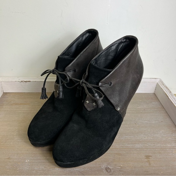 Rag & Bone Ankle Booties | Suede & Leather Lace-Up | Size 39 | Y2K Grunge Luxe - Picture 1 of 10